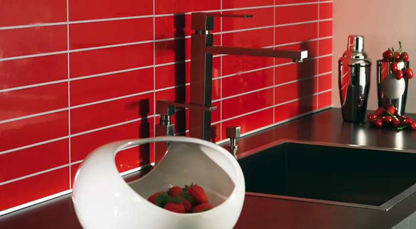 Mutfak Tezgah Arası Panel - High Gloss Kırmızı